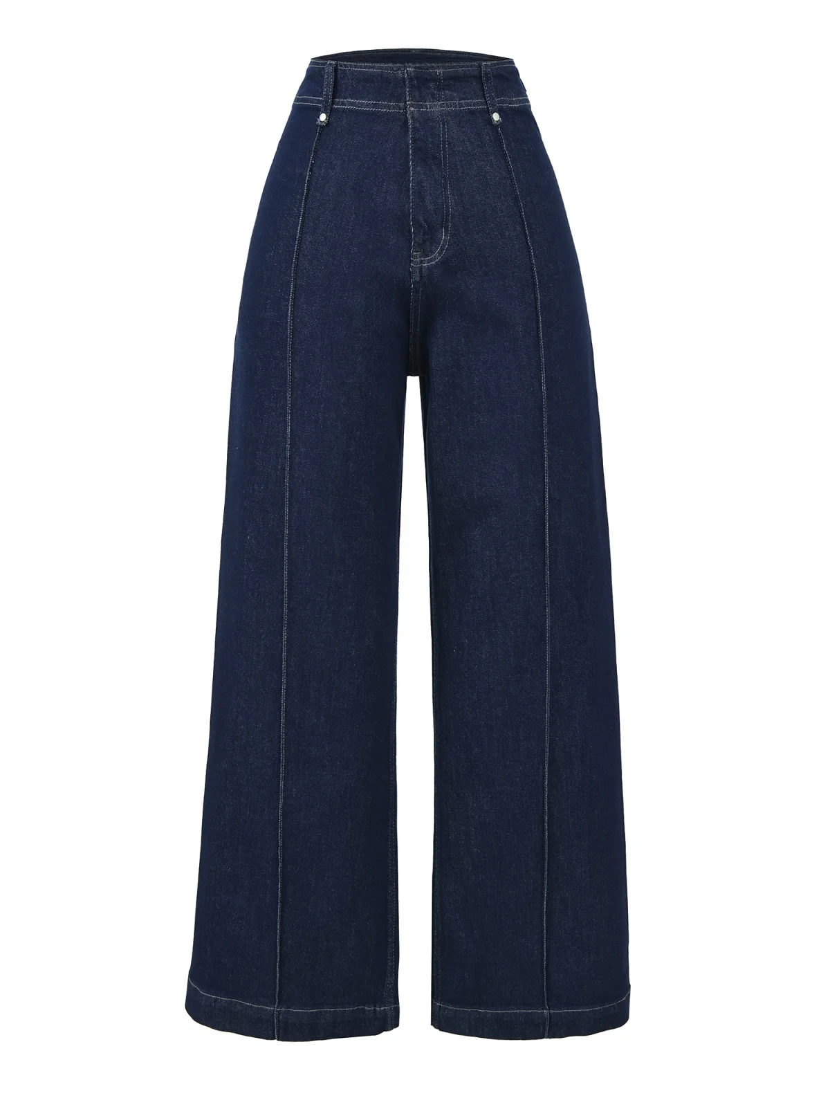 Jeans a gamba larga dimagranti larghi a vita alta retrò americani Pantaloni lunghi a gamba dritta drappeggiati da donna Versatili