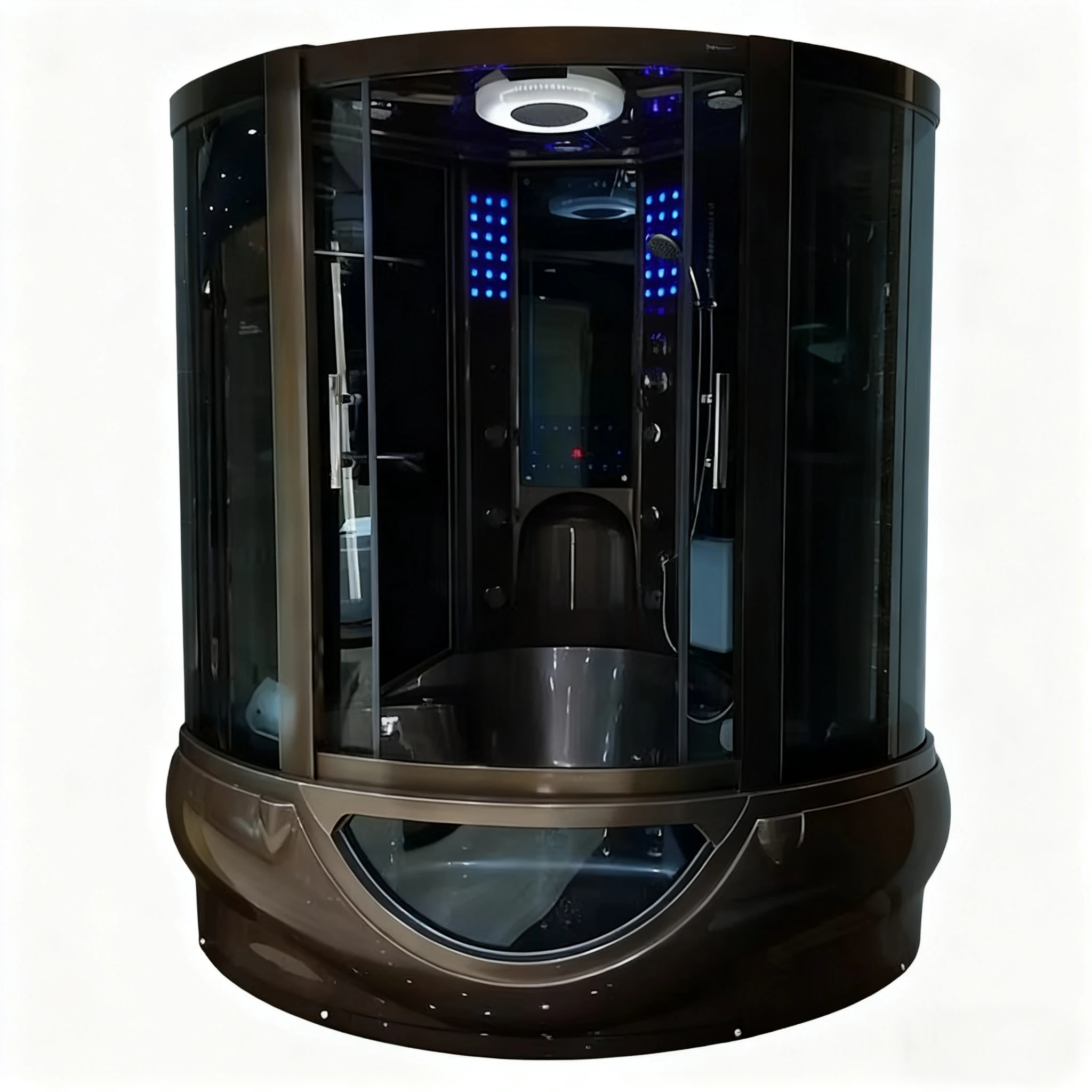 1500X1500X2150mm Luxury Steam Shower Enclosure With Middle Tub Wet Sauna Room A-088
