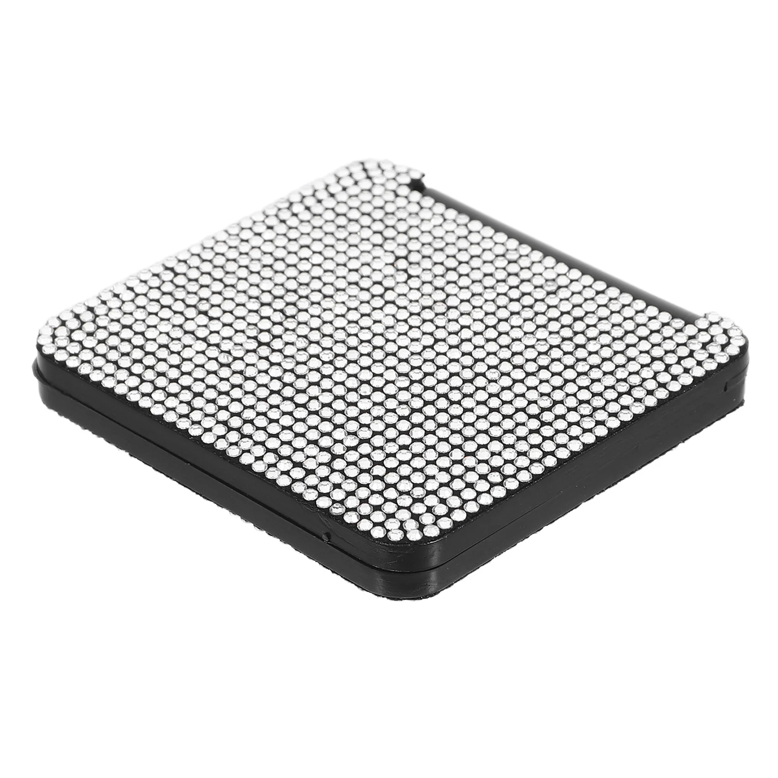 مرآة مكياج صغيرة قابلة للطي من بلينغ، مرآة محمولة مدمجة من حجر الراين لمحفظة السفر والمكتب وإكسسوارات السفر للفتيات