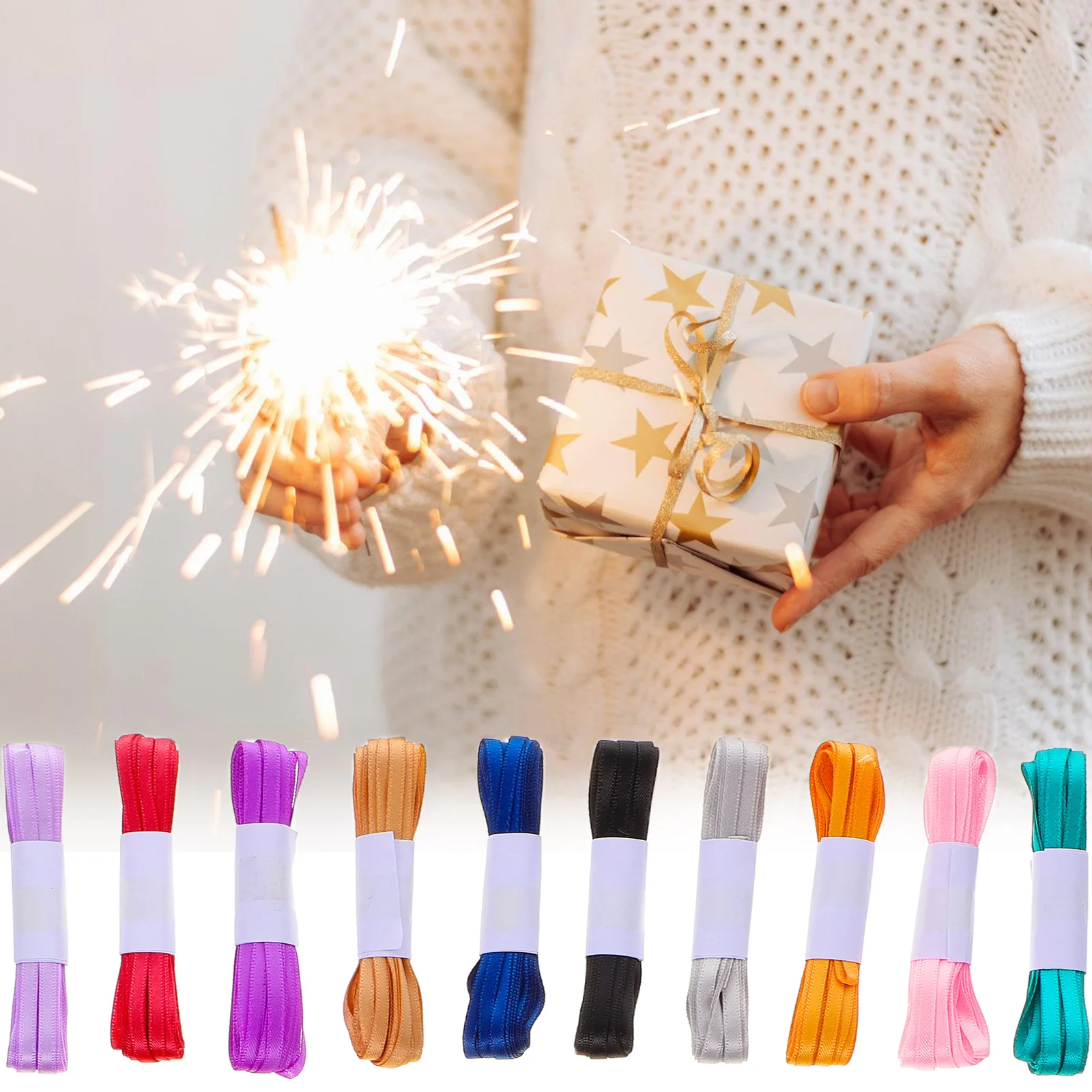 

30Pcs Gift Packaging Ribbons Premium Polyester Multi-Function Craft Supplies Wedding Bouquet Decoration DIY Projects