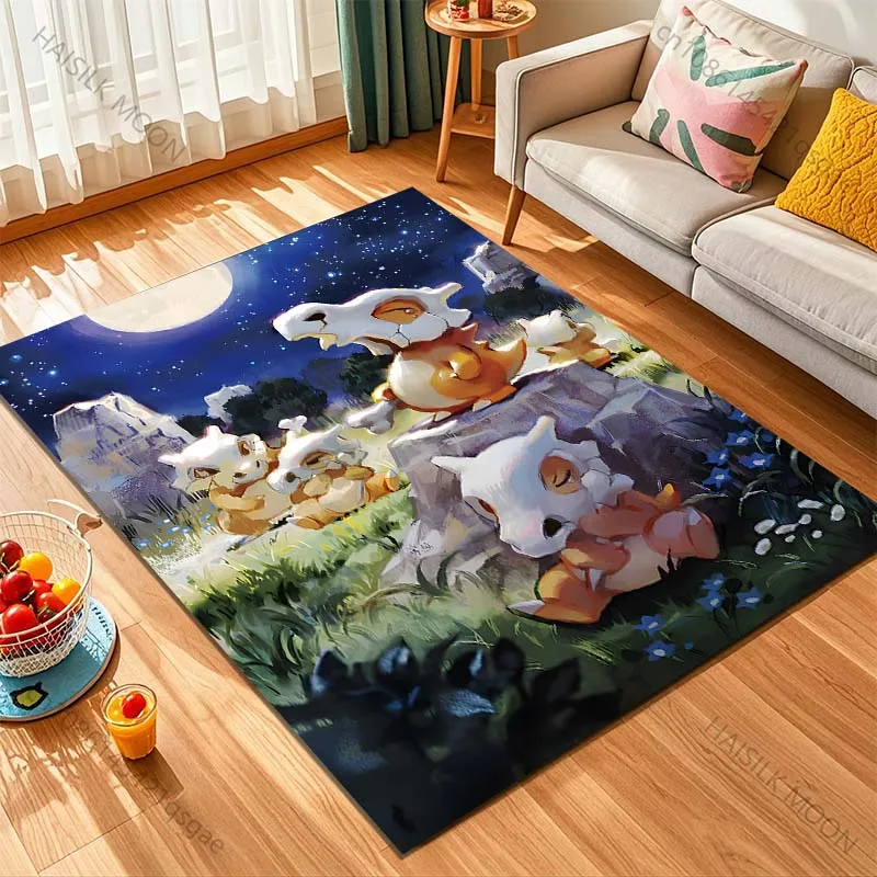 

Pokémon Cubone Pirnt Carpet Yoga Room Decor Children's Crawling Mat Doormat Living Room Area Rug Games Area Floor Mat for Gifts
