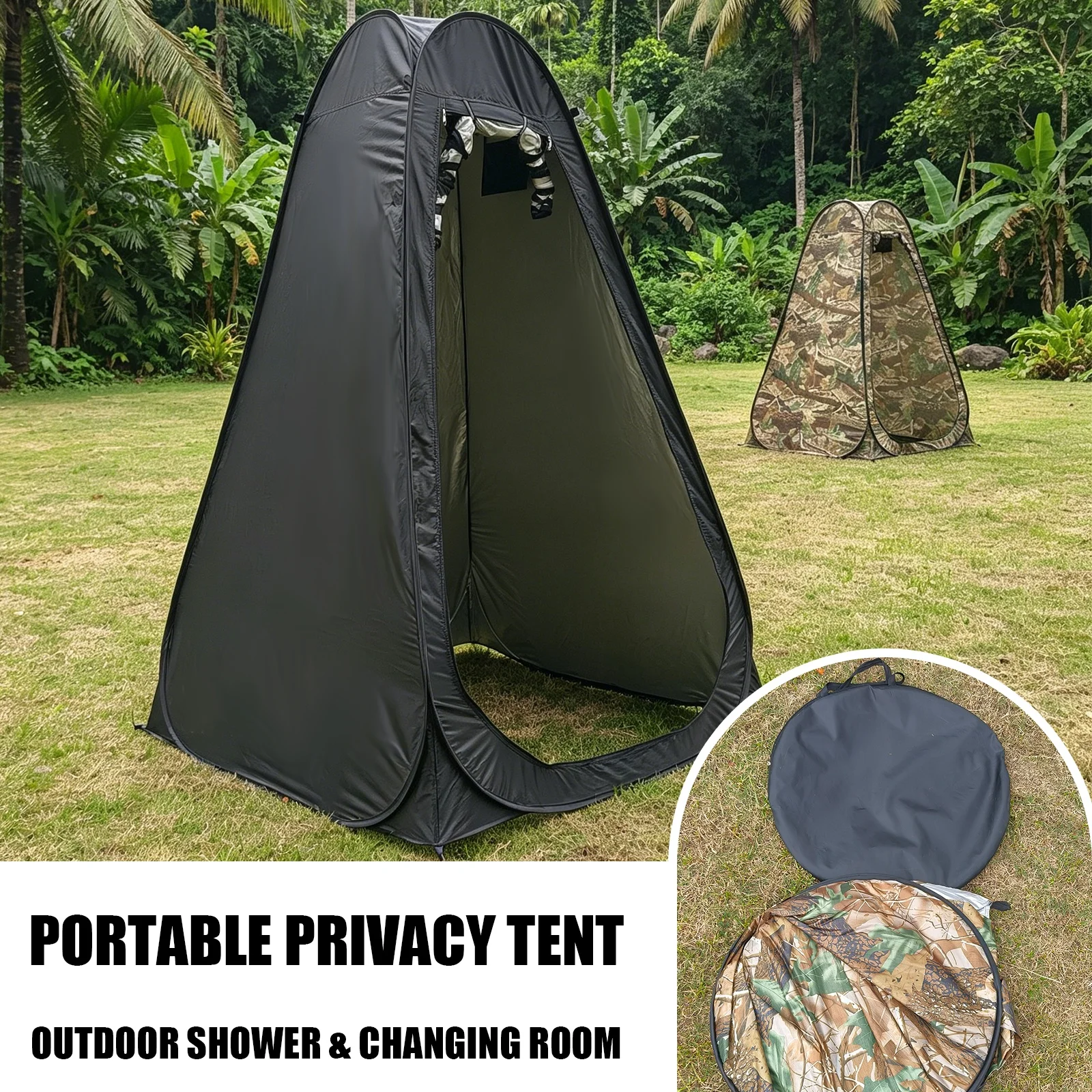 1. 1 Person Multi-Use Pop Up Tent, Outdoor Shower Privacy Shelter, Portable Foldable Changing Tent for Camping