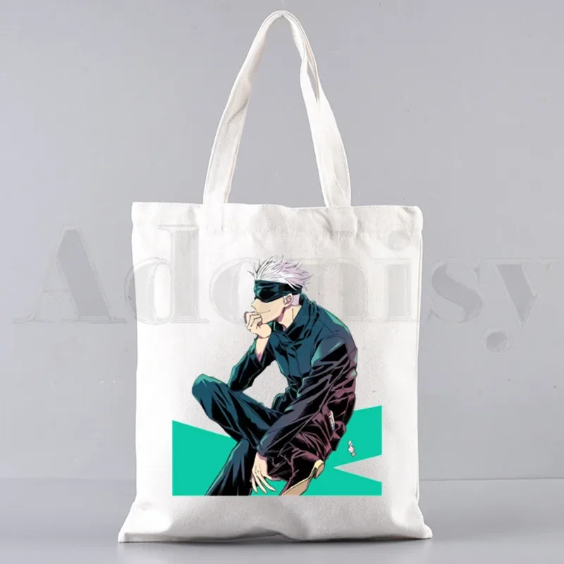 Gojo Satoru Jujutsu Kaisen Cartoon Hip Hop Handbags Shoulder Bags Casual Shopping Girls Handbag Women Elegant Canvas Bag