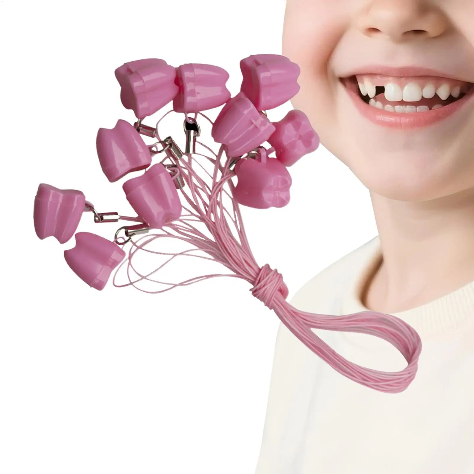 10 قطعة/المجموعة/مجموعة صندوق تذكار على شكل أسنان لطيف للطفل، طفل رضيع صبي فتاة المنزل السفر والحضانة