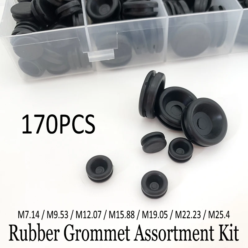 

Огнестойкие пылезащитные резиновые втулки, комплект заглушек и шайб для отверстий, 170 шт. M7.14/M9.53/M12.07/M15.88/M19.05/M22.23/M25.4