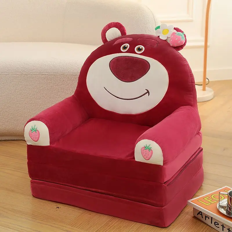 Creative Kawaii New Lotso Stitch Pooh Series Sofa Chair Tatami Disney Children's Cartoon Bedroom Living Room Folding Seat Gift