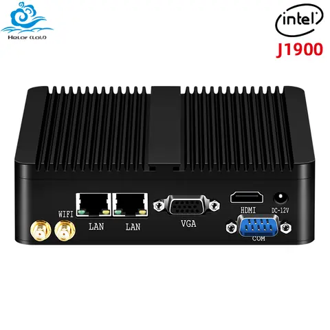 Mini PC industrial sin ventilador con dos puertos Gigabit Ethernet y Windows 10