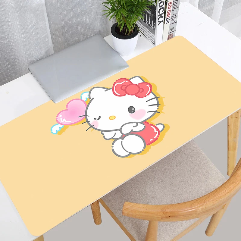Kawaii Mauspad Hello Kitty Kawaii Anime Süßes Mädchen Gabinete Gamer Computer Schreibtischmatte Tastatur Pad PC Gaming Zubehör Mousepad