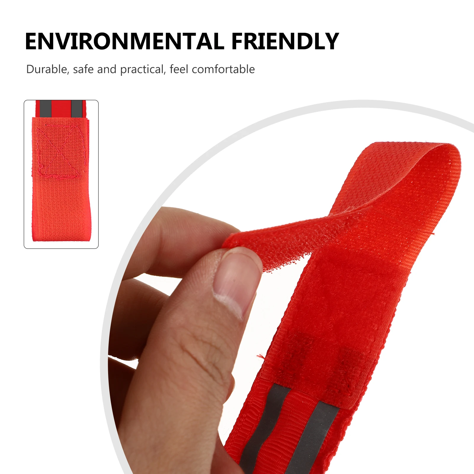

2 Pcs Fluorescent Armb LED Light Wristb s Nylon Webbing Luminous H Ring Reflective Arm B Signal Lamp LED Bracelet Outdoor