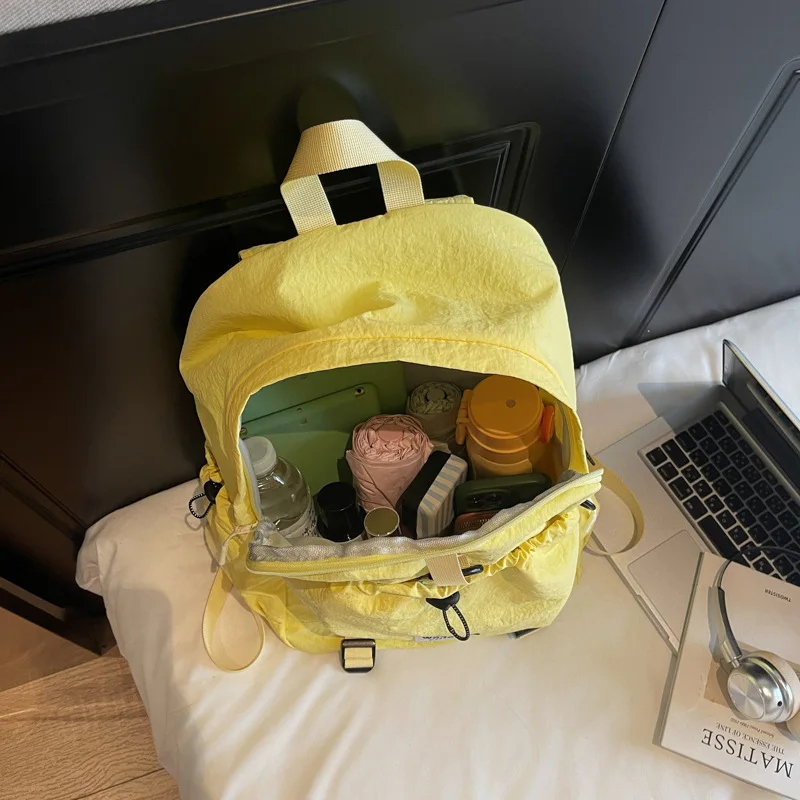 حقائب ظهر عصرية للنساء والطلاب الجامعيين حقائب مدرسية ذات سعة كبيرة من النايلون حقائب كتف خفيفة الوزن كاجوال للسفر Mochilas