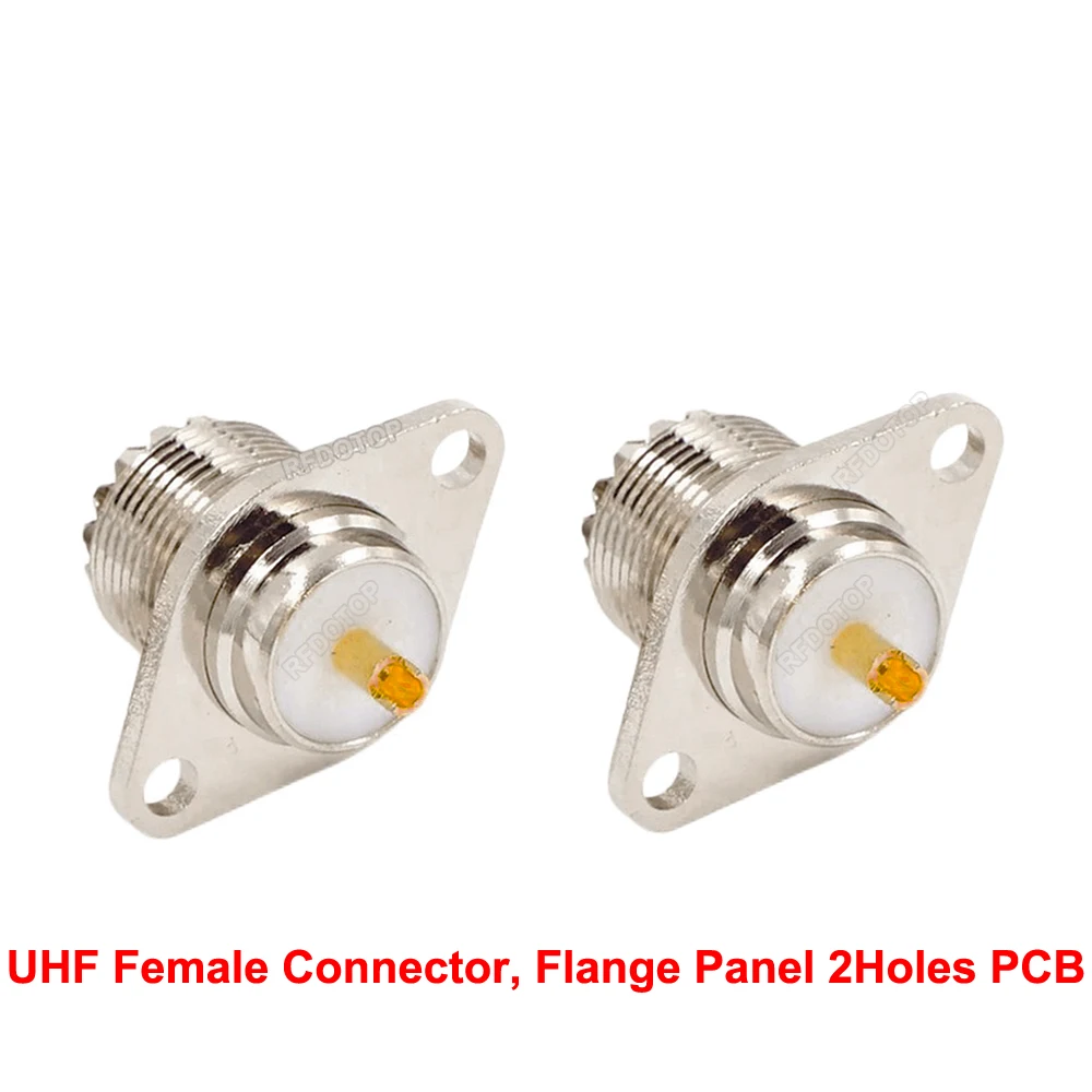 5PCS/lot Flange Panel Mount 4Holes SL16 SO239 PL-259 UHF Female Jack Connector Solder PCB UHF PL259-K PCB Connector High Quality