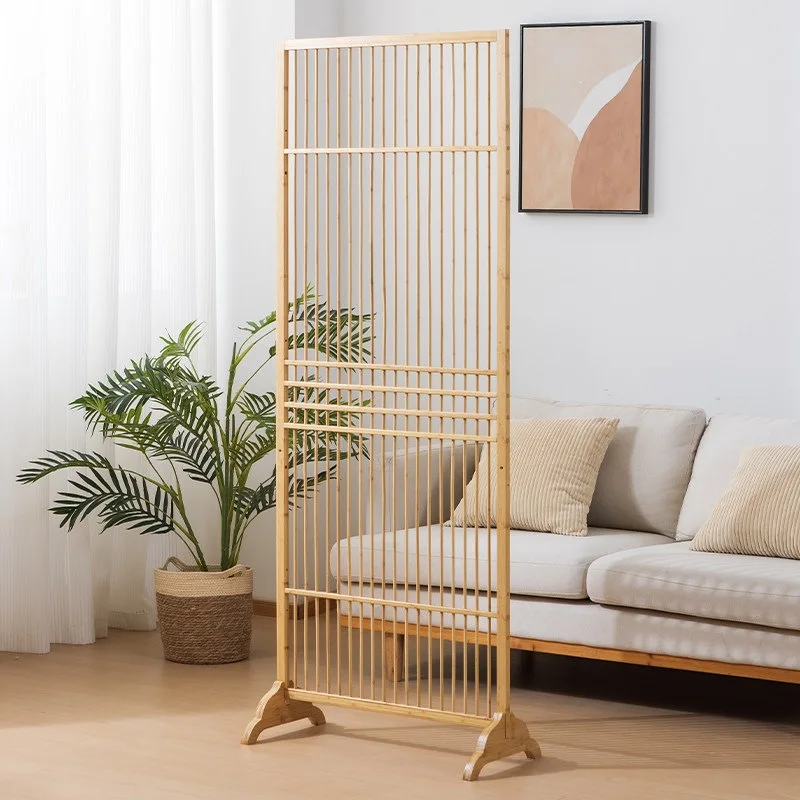 New Chinese-style screen partition floor-to-ceiling living room entrance household bamboo bedroom block entry simple modern past