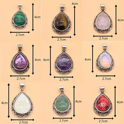 Natural Stones Pendants Water Drop Shape Gemstone Exquisite Charms for Jewelry Making Diy Bracelet Necklace Earrings Accessories