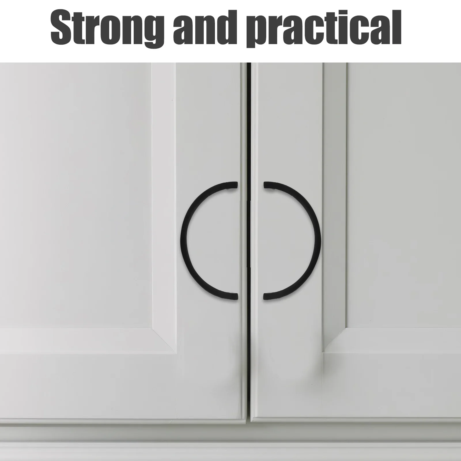 

1Set Aluminum Alloy Cabinet Handle Modern Semi Circle Pulls for Kitchen Bathroom Drawer Dresser Wardrobe Hardware