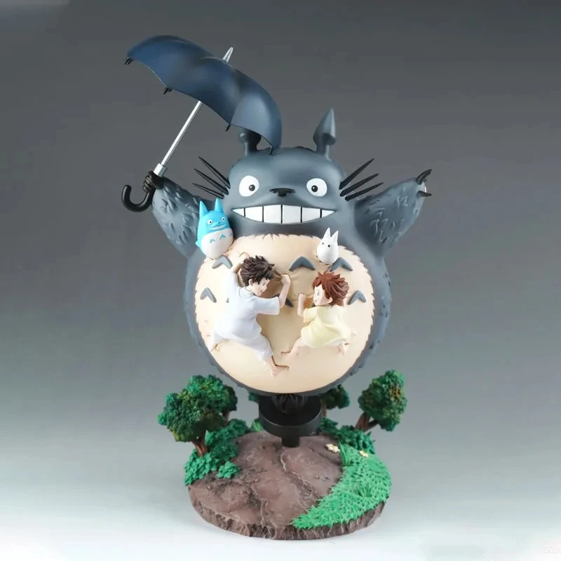 Hayao Miyazaki Animel Peripheral Totoro Figurine Desktop Ornaments 19cm PVC Action Figure Statue Model Cute GK Birthday Gifts