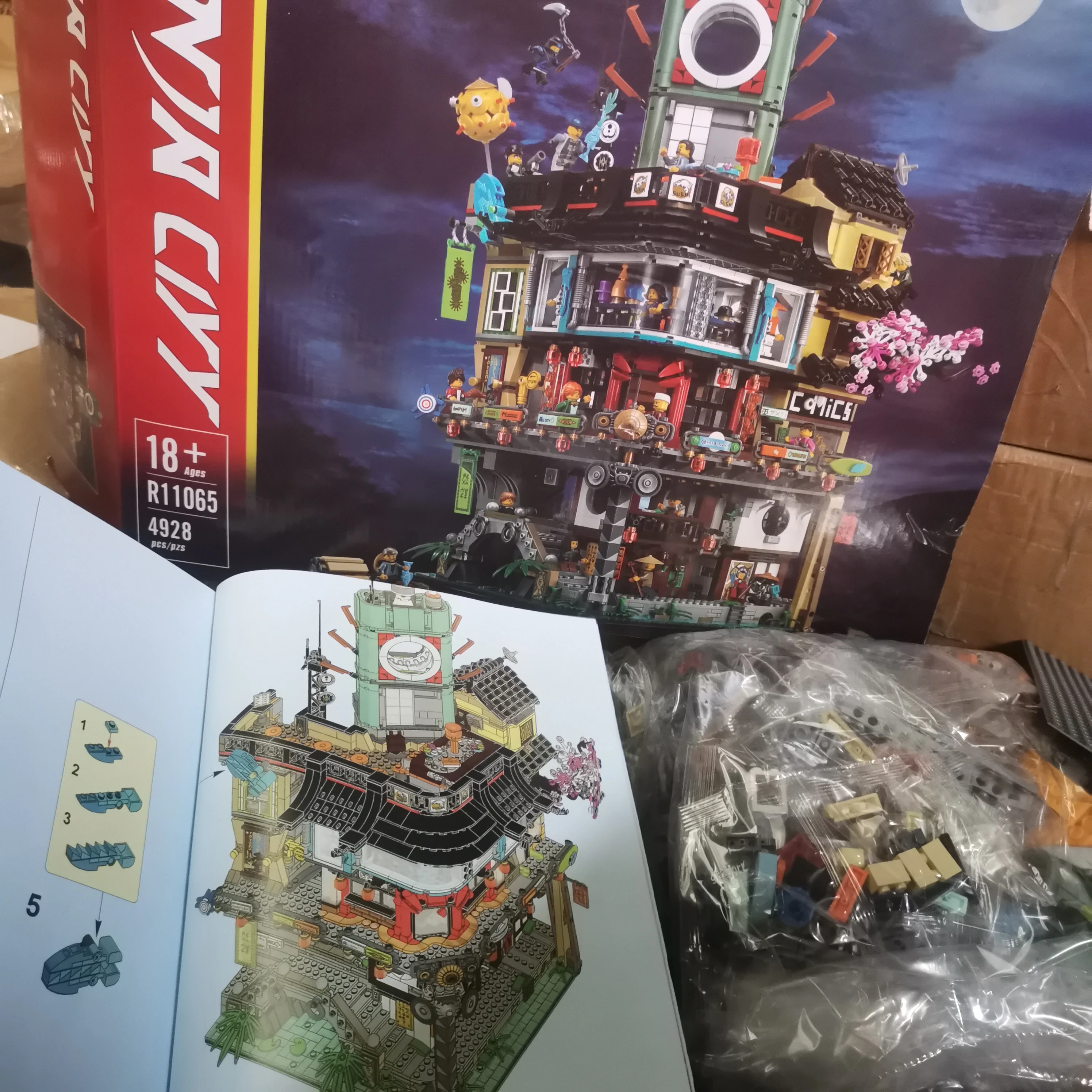 

With Original Box Christmas Gift 31086 4867 PCS Movie Series Compatible 70620 06066 City Building Blocks Bricks Home Decor ﻿