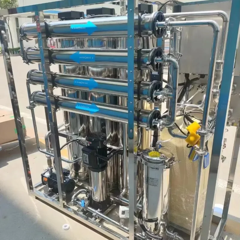 【العلامة التجارية الجديدة】 1000 لتر منقي TDS RO معالجة المياه وتزيل التلوين بالتناضح العكسي ماكينة RO للمشروبات الملحية محرك PLC المنقى 220 فولت