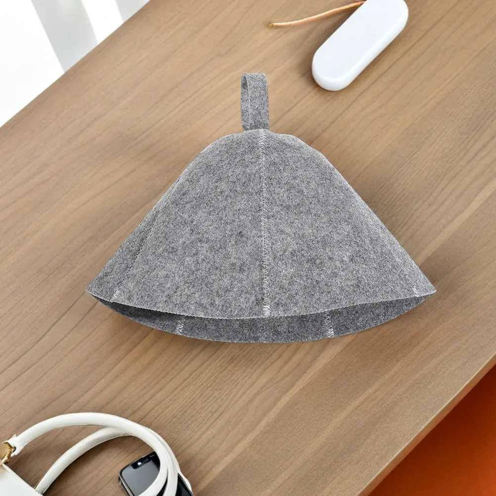 6Pcs Felt Sauna Hats Thickened Heat Insulation Caps Sweat Absorbent Comfortable Sauna Accessories for Men Women