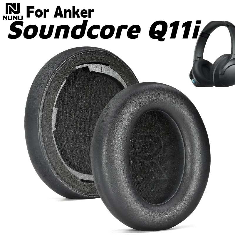 

NUNU Replacement Protein skin Memory Foam Ear Cushion with buckle For Anker Soundcore Q11i Wireless Headset Earmuffs