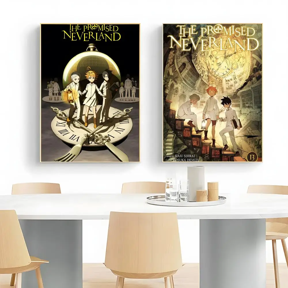 dark anime t-the promised neverland Poster Wall Art Print Decorative Mural Home Decor Gift Unframed