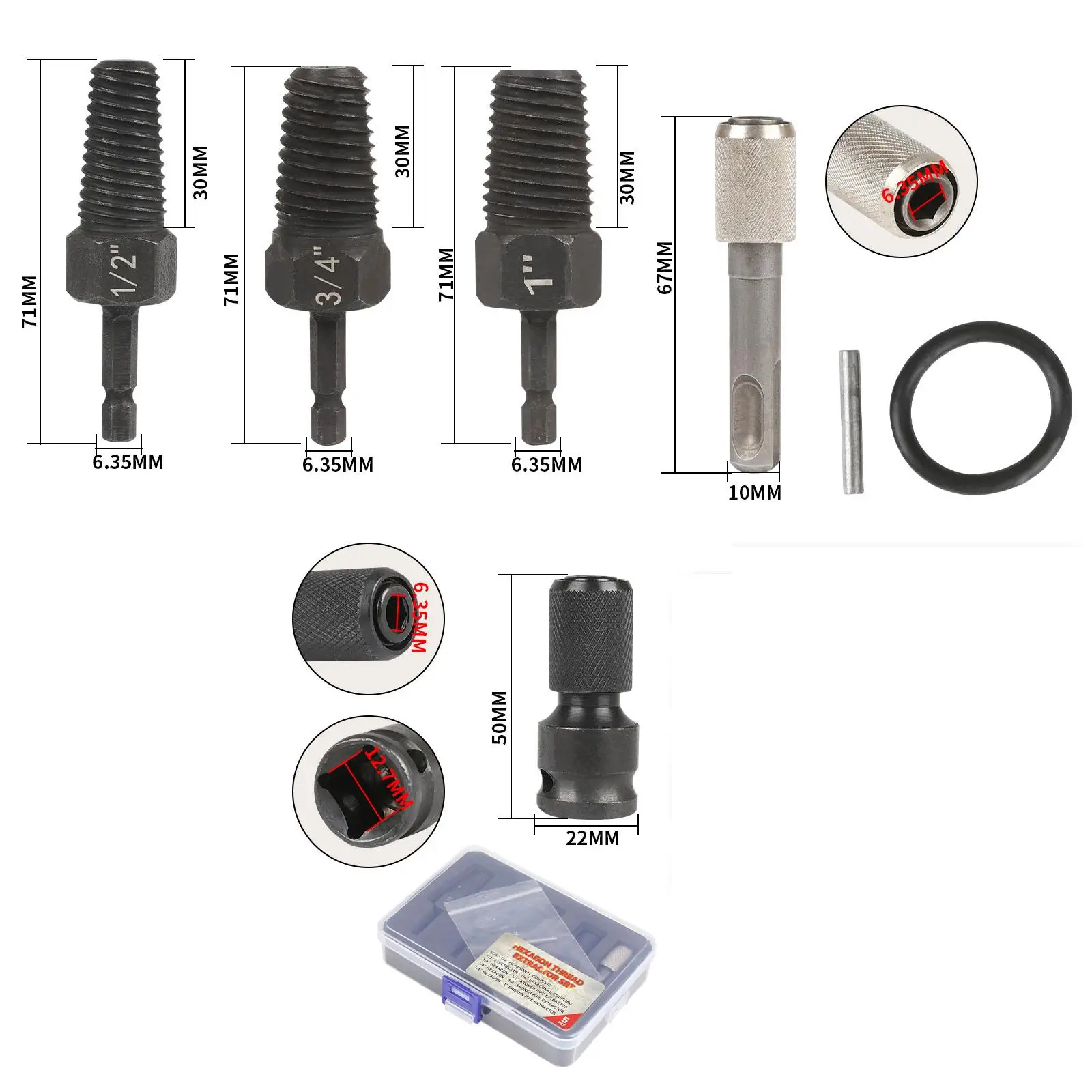 Screw Extractor Pipe Extractor for Home Use Water Pipe Stripped Screws