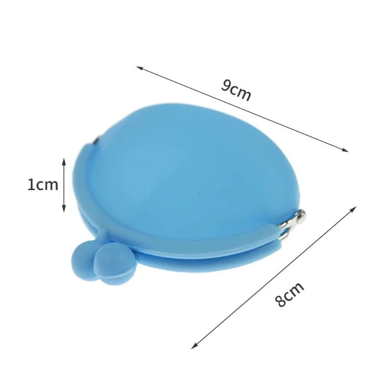 2022 Fast Drop Shipping New Silicone Round Coin Purse Wallet Card Rubber Key Phone Design Bag Pouch Monedero De Silicona