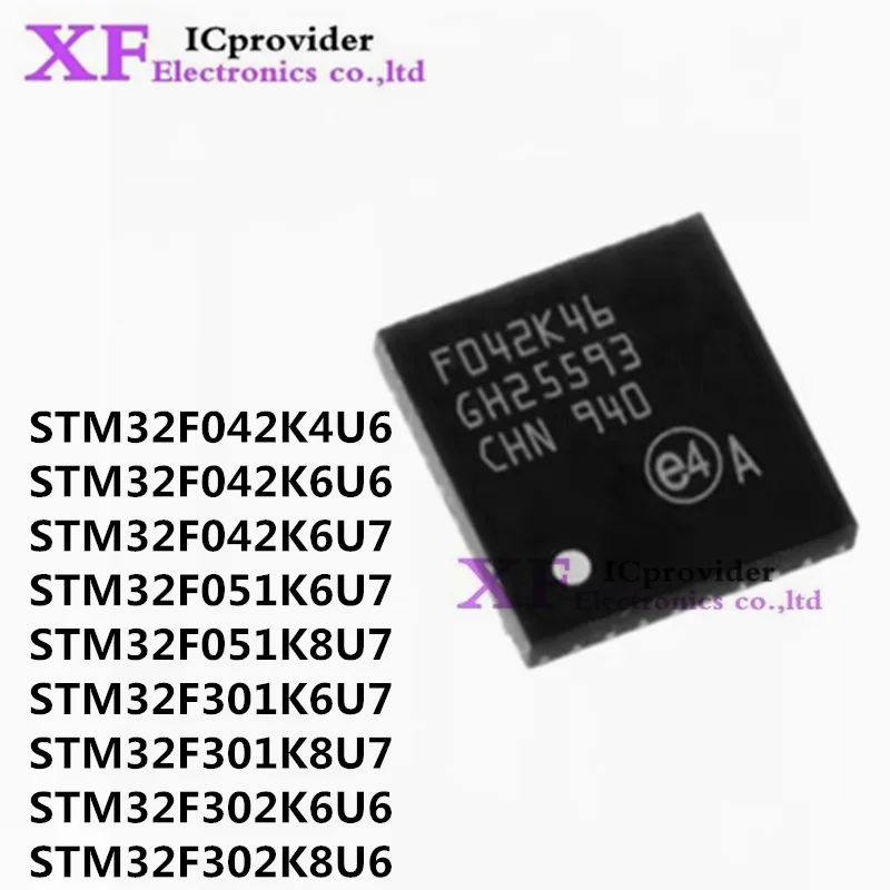 STM32F042K4U6 STM32F042K6U6 STM32F042K6U7 STM32F051K6U7 STM32F051K8U7 STM32F301K6U7 STM32F301K8U7 STM32F302K6U6 STM32F302K8U6