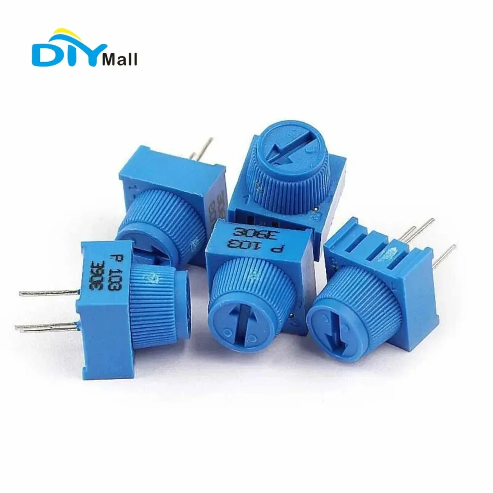 3386P-1-103 Резистор потенциометра 1K 100K 10K Ом Однооборотный макетный потенциометр с ручкой для Arduino (10 шт.)