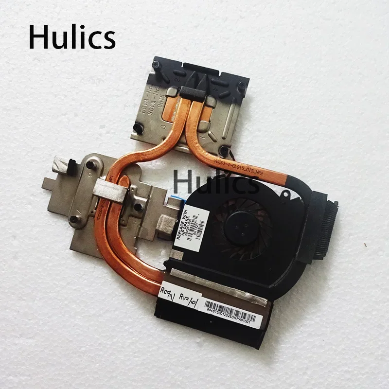 Hulics Used Radiator For HP Pavilion Dv6 Dv7 DV6-7000 DV7-7000 Laptop Cpu Coolling Fan Heatsink Cooler 682061-001