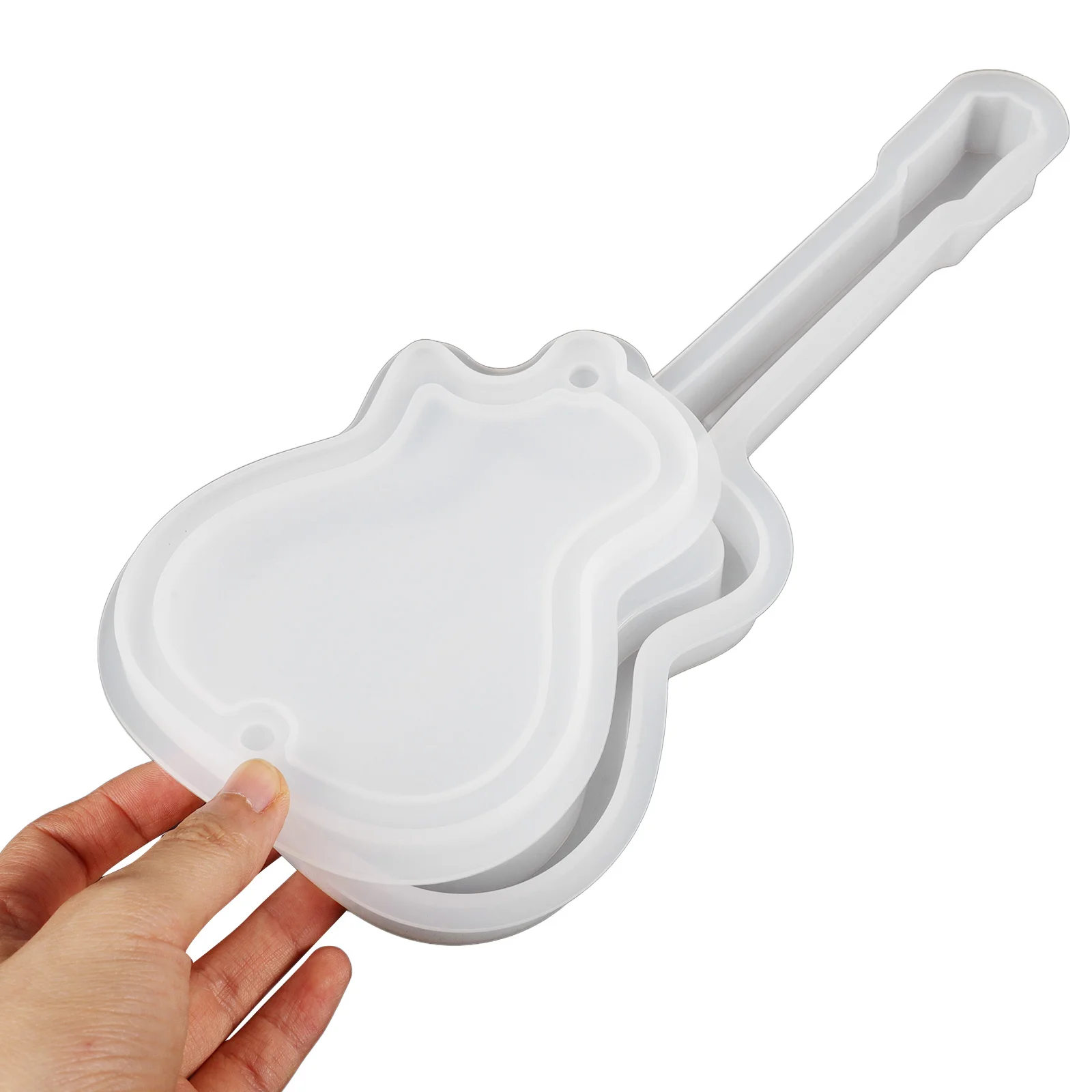 

Creative Silicone Guitar Mold Jewelry Box Epoxy Storage Container Diy Crafts Resin Mould Lightweight Compact Durable Flexible