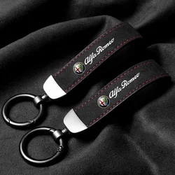 Car Key Chain Creative Lanyard Keychain Anti Lost Knot Rope Strap Diy Accessories Fashion Keyring For Alfa Romeo alfa Romeo