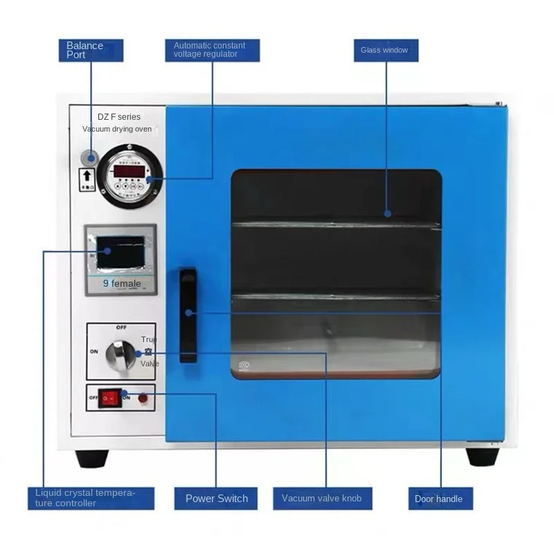 25L Vacuum Drying Oven Laboratory Electric Constant Temperature Small Drying Oven Digital Display Drying Cabinet Dryer 300W 220V