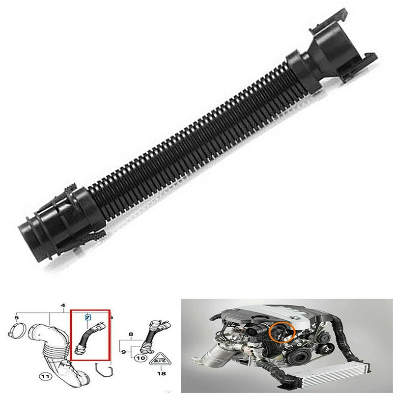 

1Pc For BMW Air Intake Breather Pipe Hose Rocker/Cam Cover N47/N57 13717803842 Car Parts