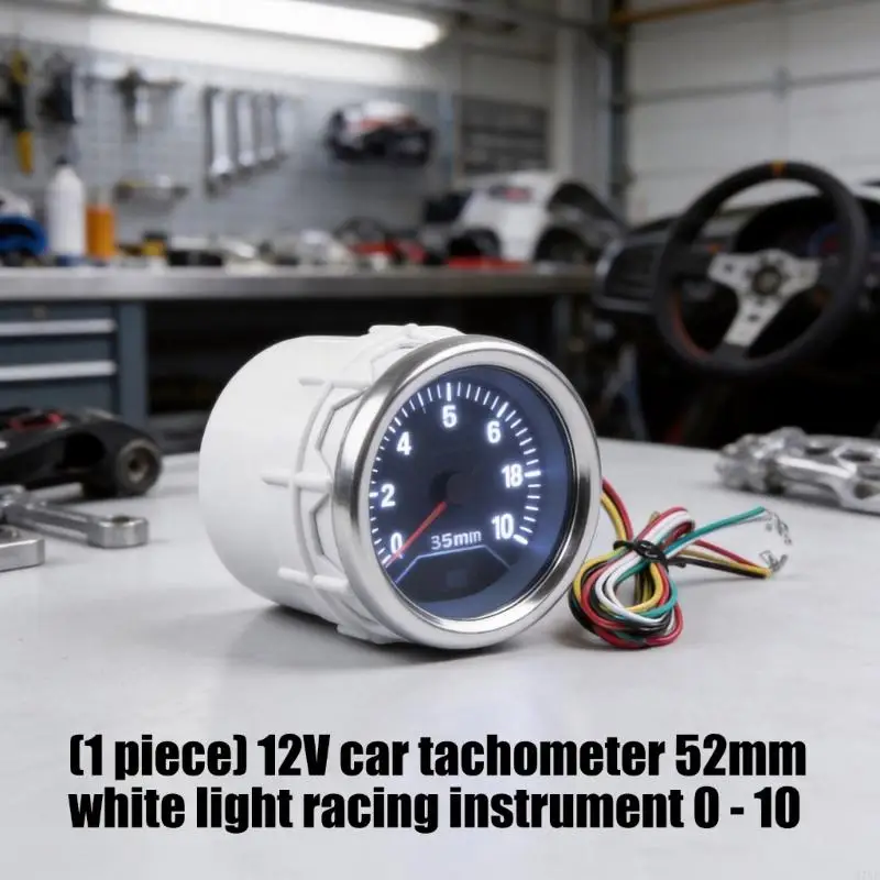 M76E Premium-Geschwindigkeitsanzeige mit weißer LED-Hintergrundbeleuchtung, 0–10.000 Zählungen, für 12-V-Fahrzeug-Armaturenbrett – Detail 10