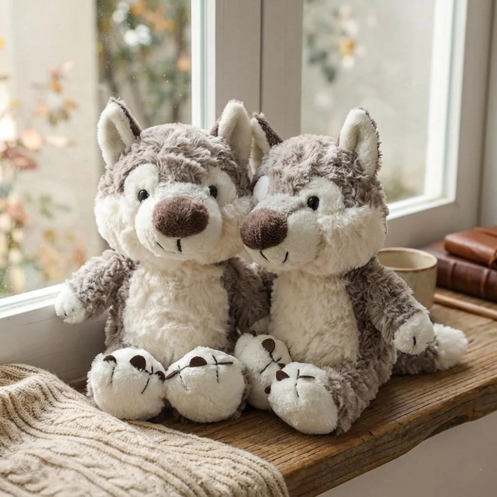 

Wolf Plush Toys 17cm Gray Wolf Stuffed Doll Kawaii Home Decor Toys Kids Accompany Sleep Toy Birthday Surprise Gifts For Friends