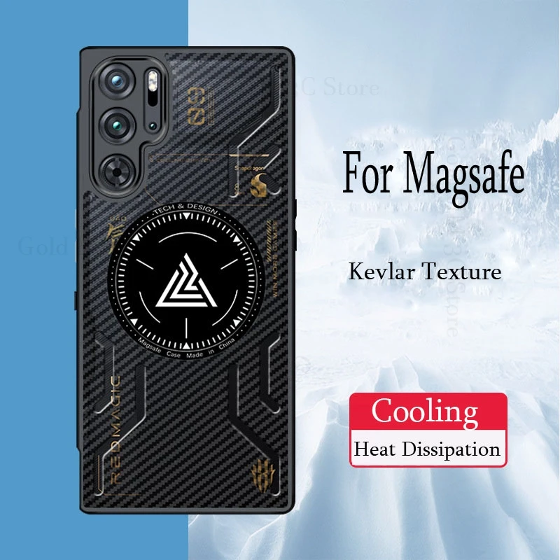 

Cooling Heat Dissipation Magnetic Case For ZTE nubia Red Magic 9 Pro Plus For Magsafe Matte Cover For Red Magic 9 8S 8 Pro Plus