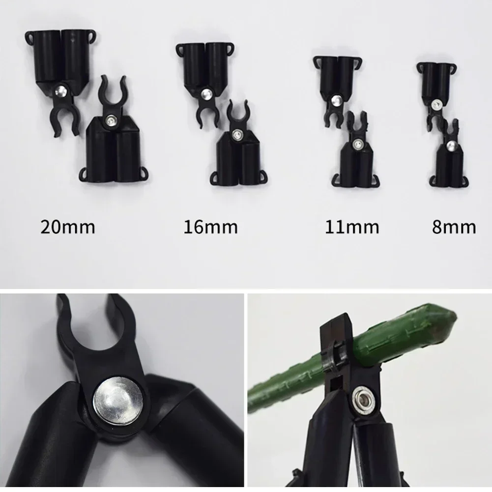 10Pcs Plant Support Climbing Vine Bracket Clip Awning Pillar Accessories Quickly Set Up Plant Steel Pipe Bracket Garden Support