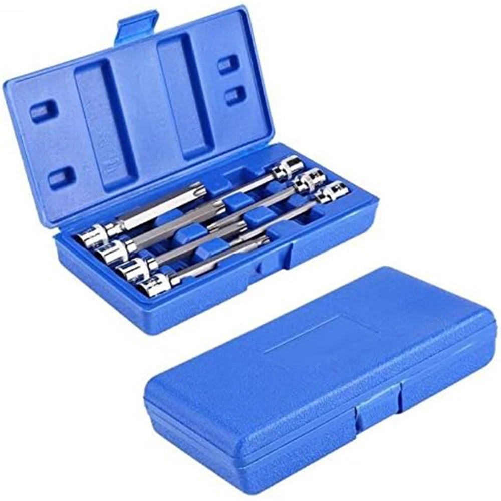 

Extra Long Torx Star Bit Socket Set 7 Piece T25-T60 CR-V "3/8" Drive 110mm(Torx)