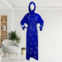 Abayas for Women Elegant Spring Fashion Muslim Women Long Sleeve O-neck Plus Size Long Abaya Dubai Abaya Maxi Dress Kaftan