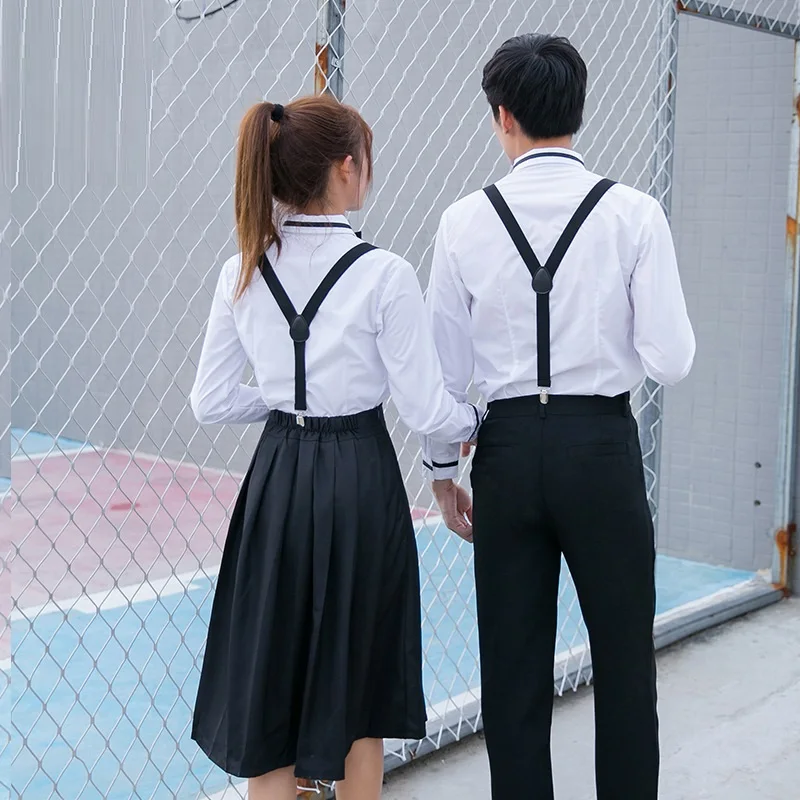 C055 Korean Version School Uniform Shirt Set Junior and High School Student Choir Performance JK Uniform