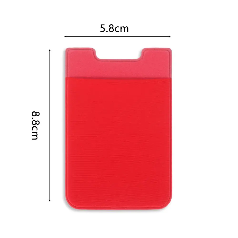 Elastic Mobile Phone Wallet Case Stick On Credit ID Card Holder Pocket Self-Adhesive Sticker Card Sleeves Universal