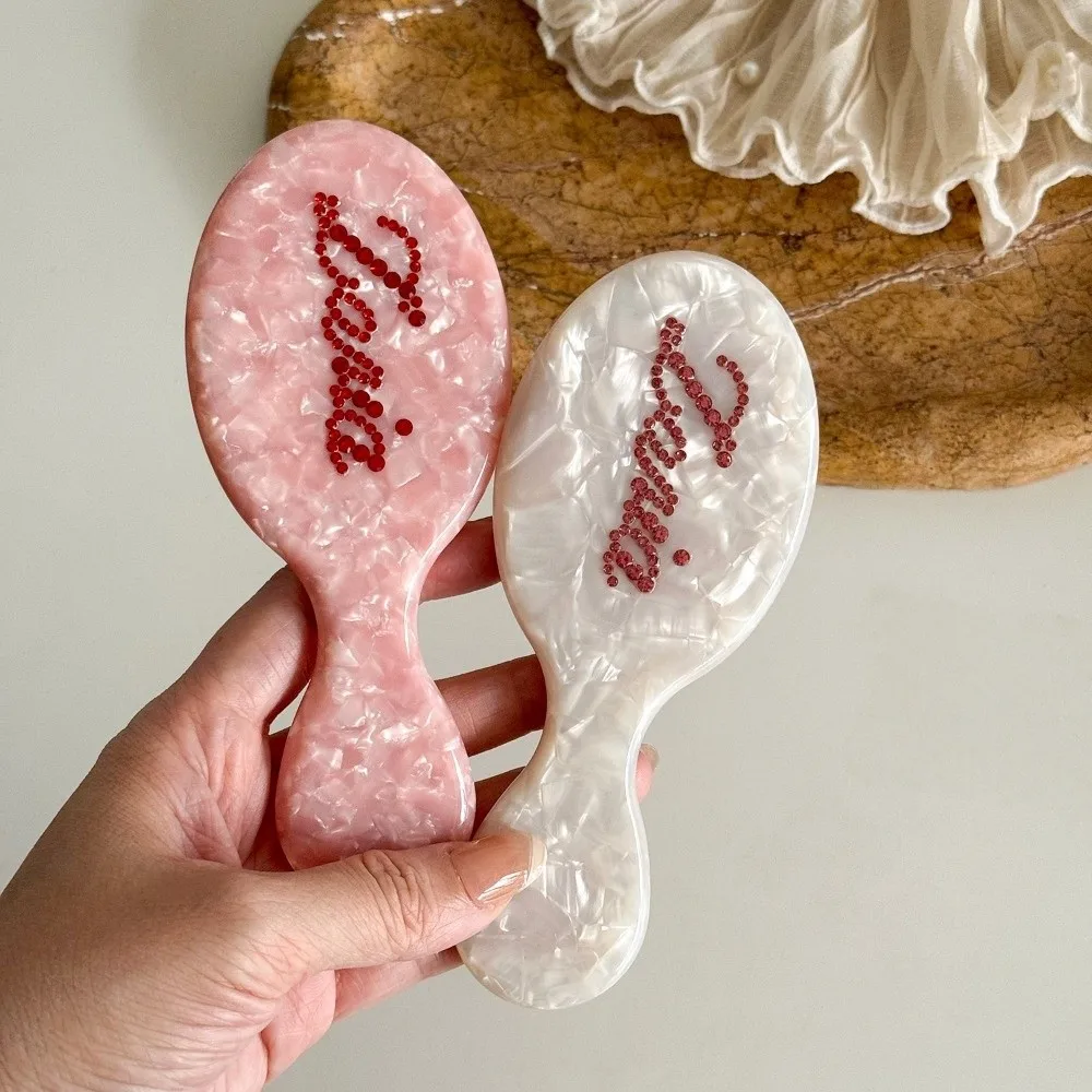 

Rhinestones Acetate Air Cushion Comb Scalp Massage Hand-Held Airbag Comb Static-free Fluffy Hair Hair Styling Tool