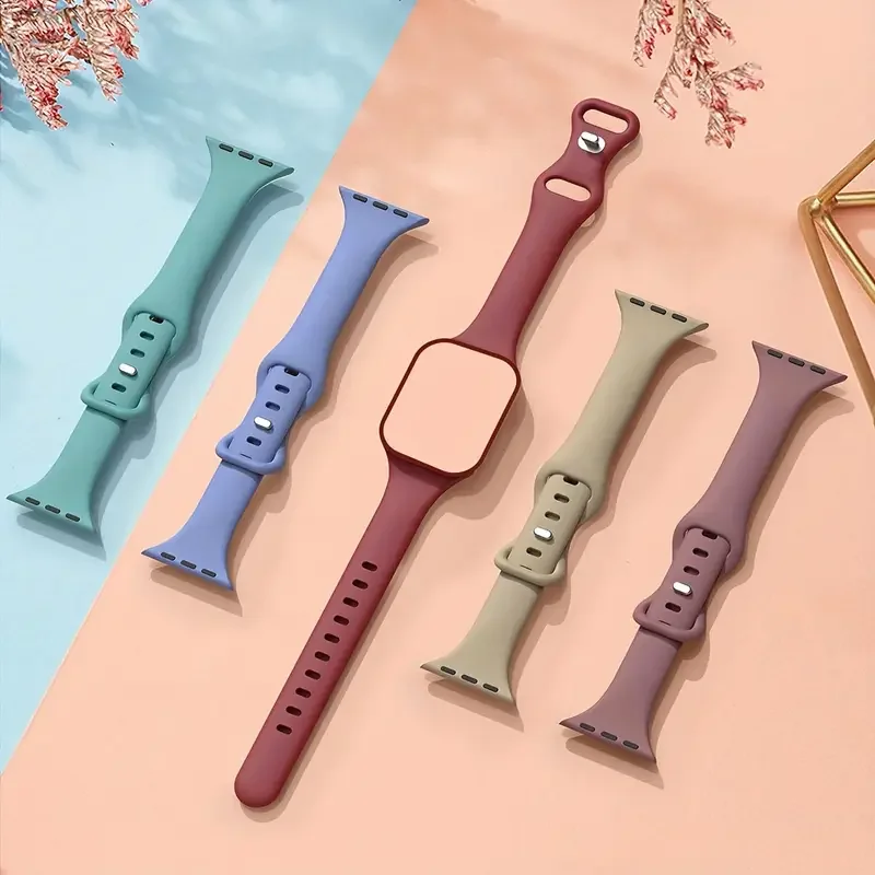 애플 워치 시리즈 11-10-9-8-7-6-5-SE 45mm 44mm 40 41mm 42-46mm 스포츠 팔찌 슬림 실리콘 스트랩 iwatch ultra3-2 49mm용 밴드