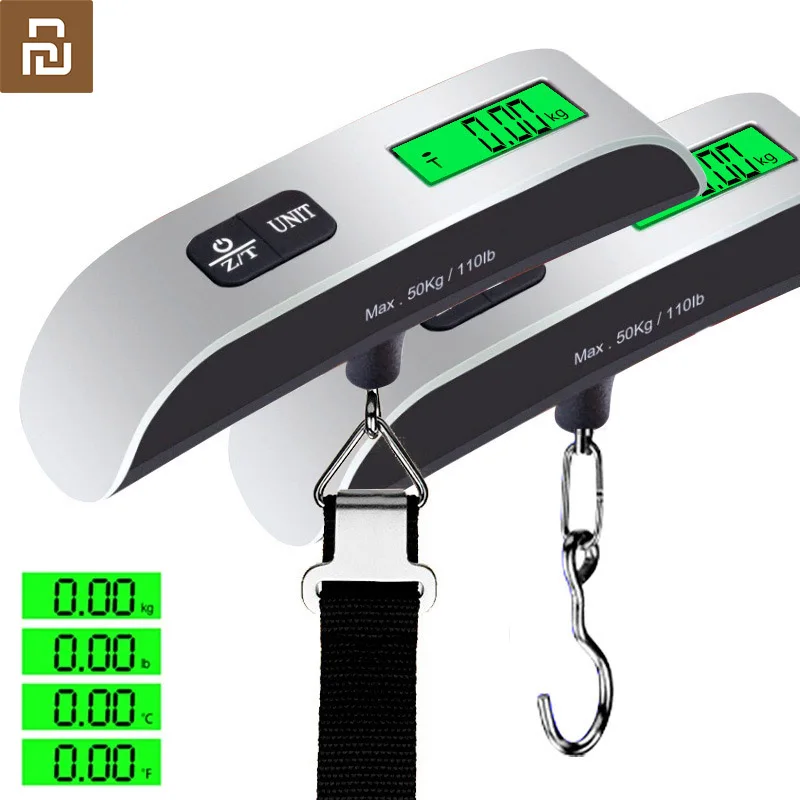 

Xiaomi 50 кг портативные подвесные весы электронные ручные весы чемодан с цифровым дисплеем 110 фунтов дорожная сумка инструмент для взвешивания