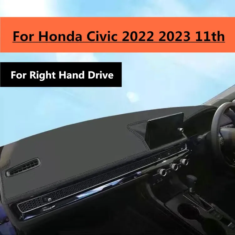 

RHD PU Leather Dash Mat Dashboard Pad Cover Car For Honda Civic 2022-2024 11th