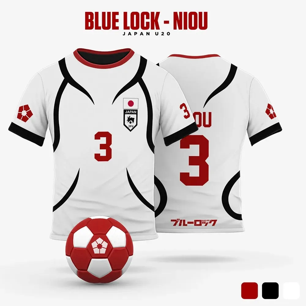 Blue Lock Japan U20 White Cartoon Anime Cosplay Men Jersey Summer Short Sleeve Children Tee Tops 2024 Fashion Women T-shirt