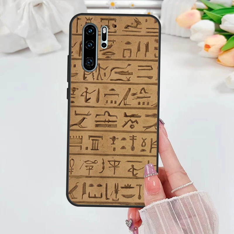 Egyptian Hieroglyphics Case For Huawei Nova Y90 Y70 Y61 Y60 5T Nova 9 10 SE 3i 7i 8i 11i P40 P30 Lite P60 Pro Case