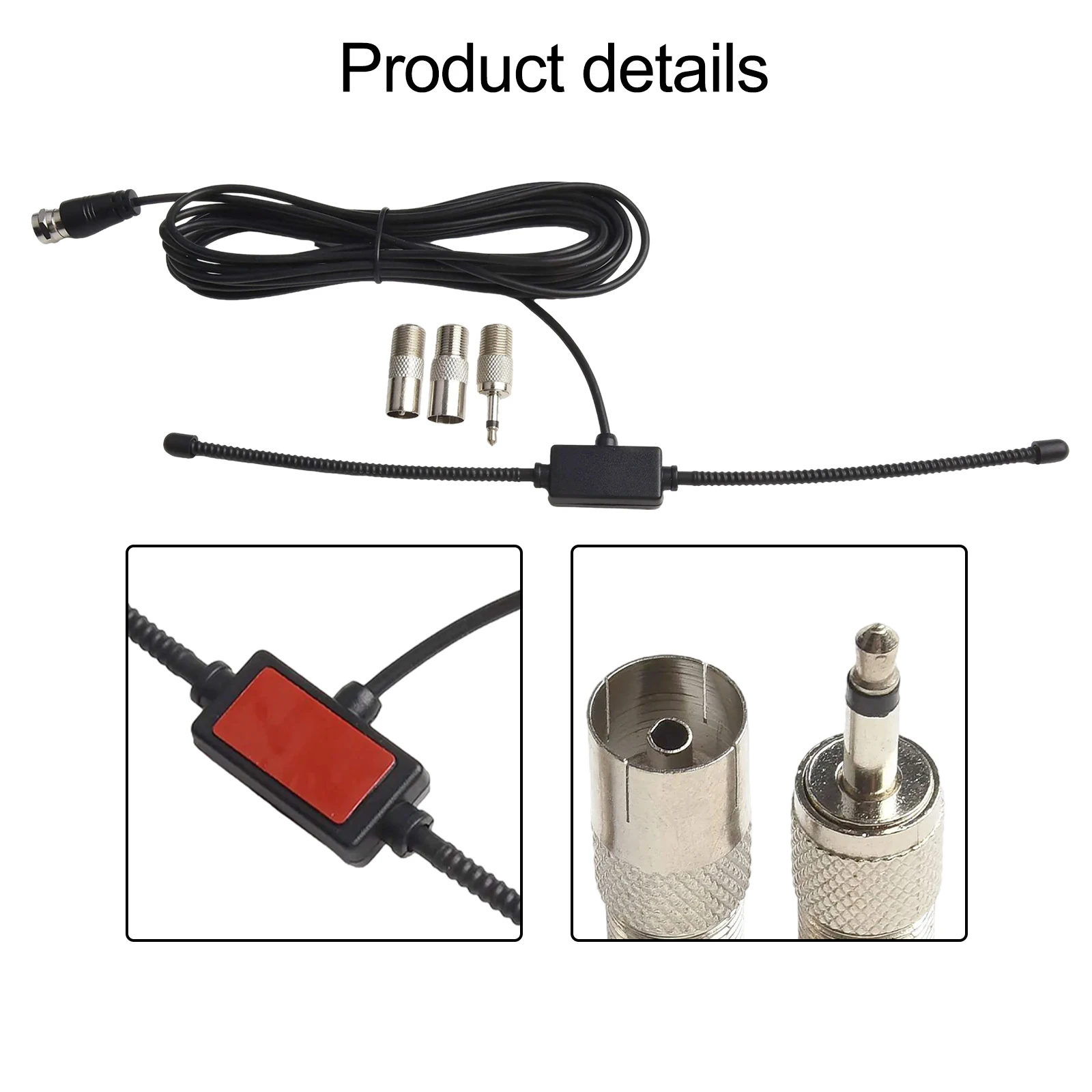 DAB FM Radio Antenne FM Dipol Antenne Audio Stecker Connector Kit 174 MHz-300 MHz, 470 MHz-890 MHz Frequenzbereich für Stereo Empfänger