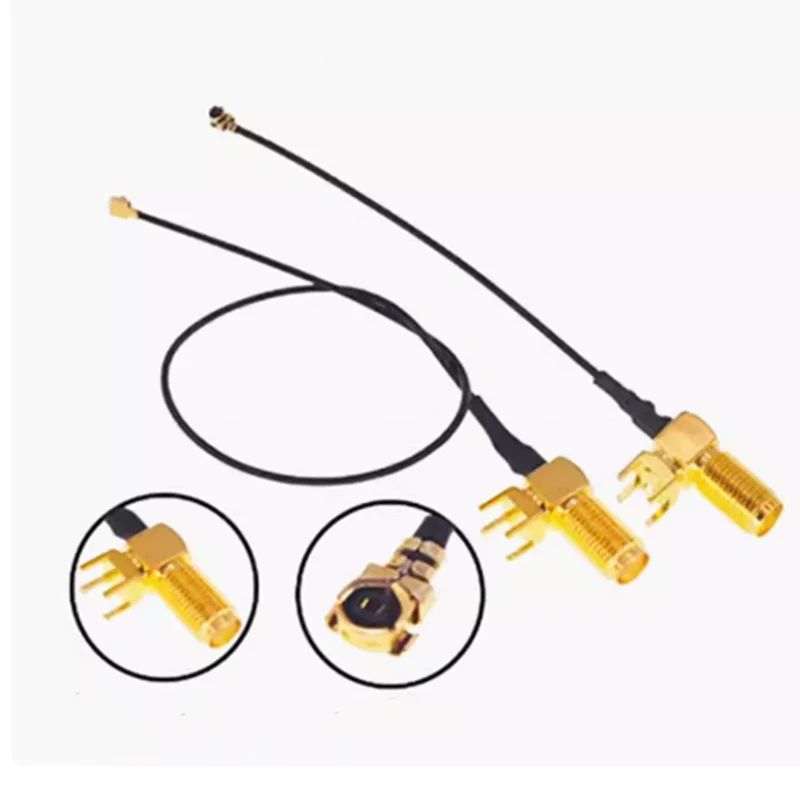 2pcs 10CM 20CM SMA Right Angle Jack To IPEX Female Connector RF RG178 uFL/IPEX Antenna Adatper Wire For WIFI/GSM/GPS