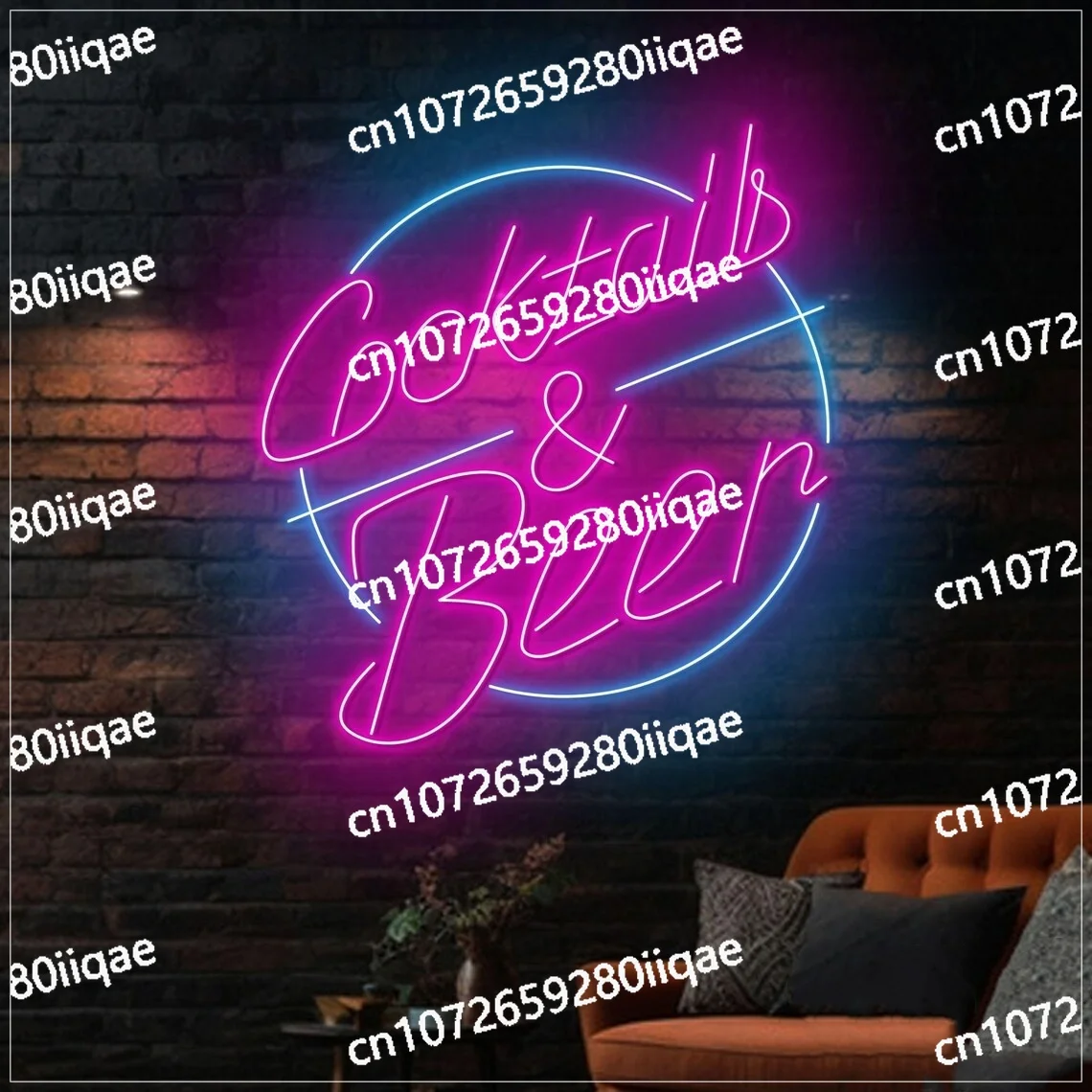 

Коктейли и пиво Неоновая вывеска Коктейльная вывеска для пива Коктейль Неоновый напиток Бар Настенное искусство Коктейль Ликер Домашний декор стен